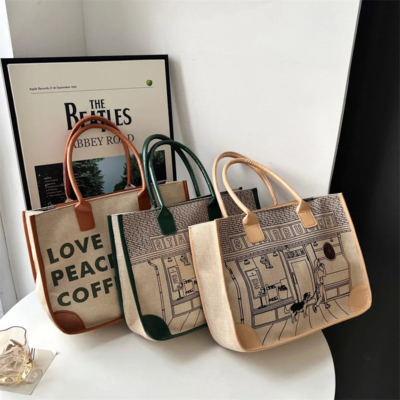 Canvas Tote Bag Women Handbags Shoulder Bags