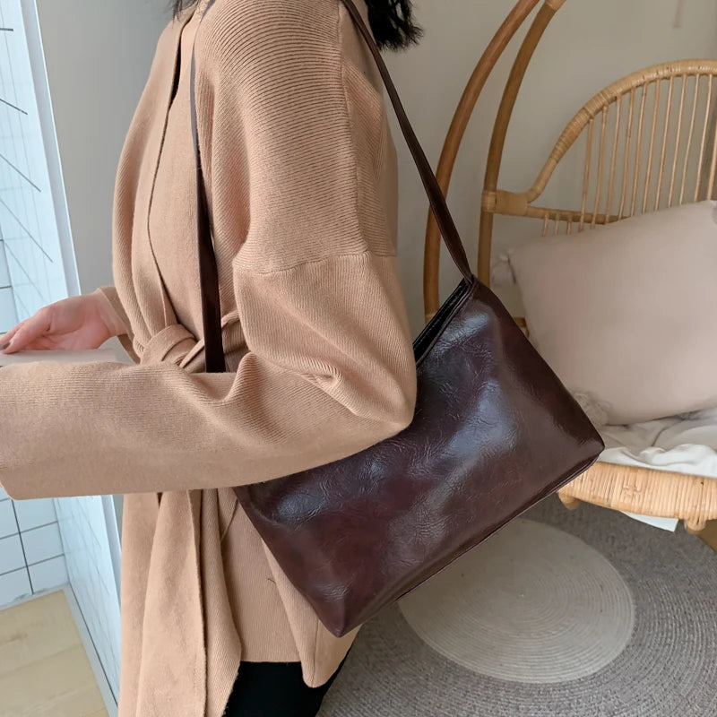 Stylish Women Shoulder Bag Retro Handbag French Multi-function Portable