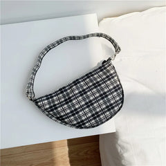 Summer Women's Canvas Shoulder Bag Dumplings Handbags