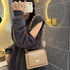 Vintage Shoulder Bag Women Cozy Square Underarm PU Leather Cross Body