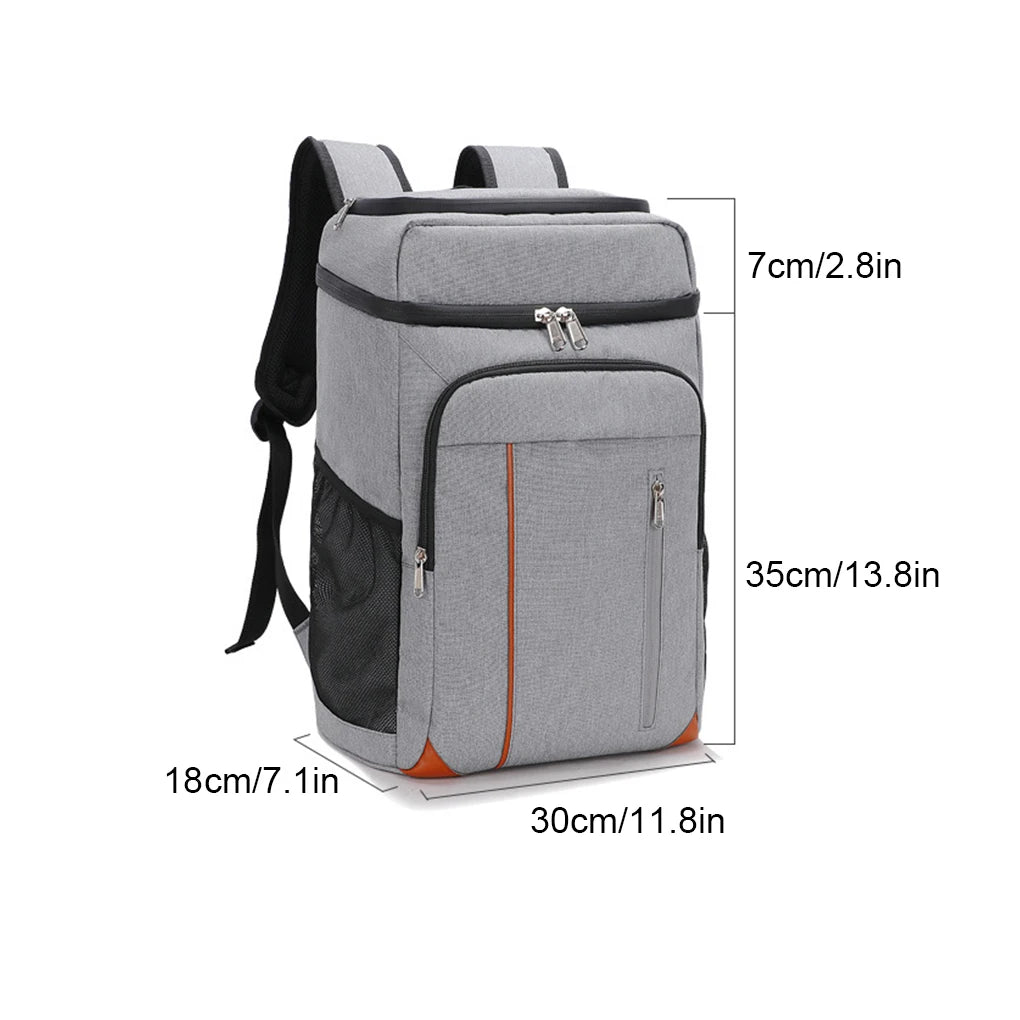 Insulated Lunch Bag Adjustable Shoulder Straps Anti-scratch Outdoor Backpack