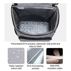 Insulated Lunch Bag Adjustable Shoulder Straps Anti-scratch Outdoor Backpack