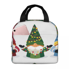 Insulated Lunch Bag Thermal Gnomes Tote Bags Cooler Picnic Food Lunch Box
