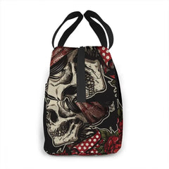 Insulated Lunch Bag Thermal Woman Skull Tote Bags Cooler Picnic Food Lunch Box B