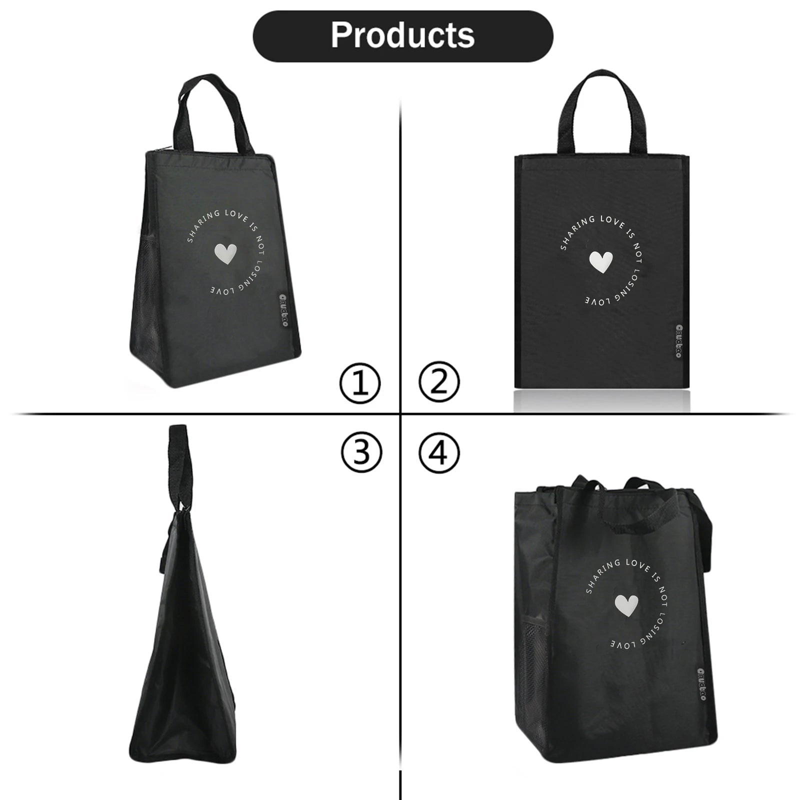 Insulated Lunch Bag Waterproof Lunch Box Bag Tote Bento Bag