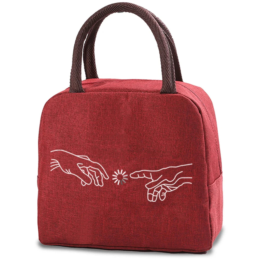 Insulated Lunch Bag for Women Kid Food Thermal Handbag Picnic Dinner Cooler Bags