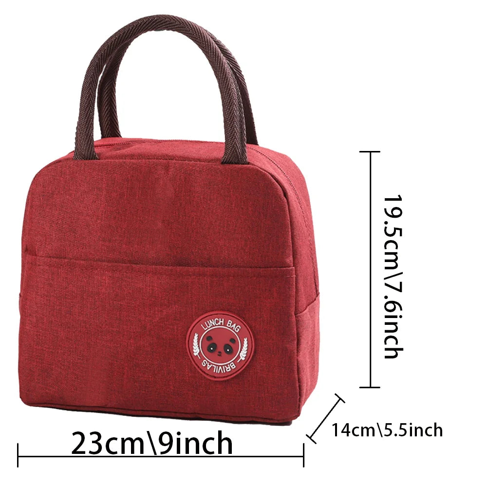 Insulated Lunch Bag for Women Kid Food Thermal Handbag Picnic Dinner Cooler Bags