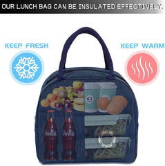 Insulated Thermal Cooler Bag Lunch Foods Storage Chilled Zip Picnic Tote Handbag