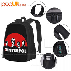 Interpol Band Fans Style Backpack Large Capacity Softback Gym Tote Bag