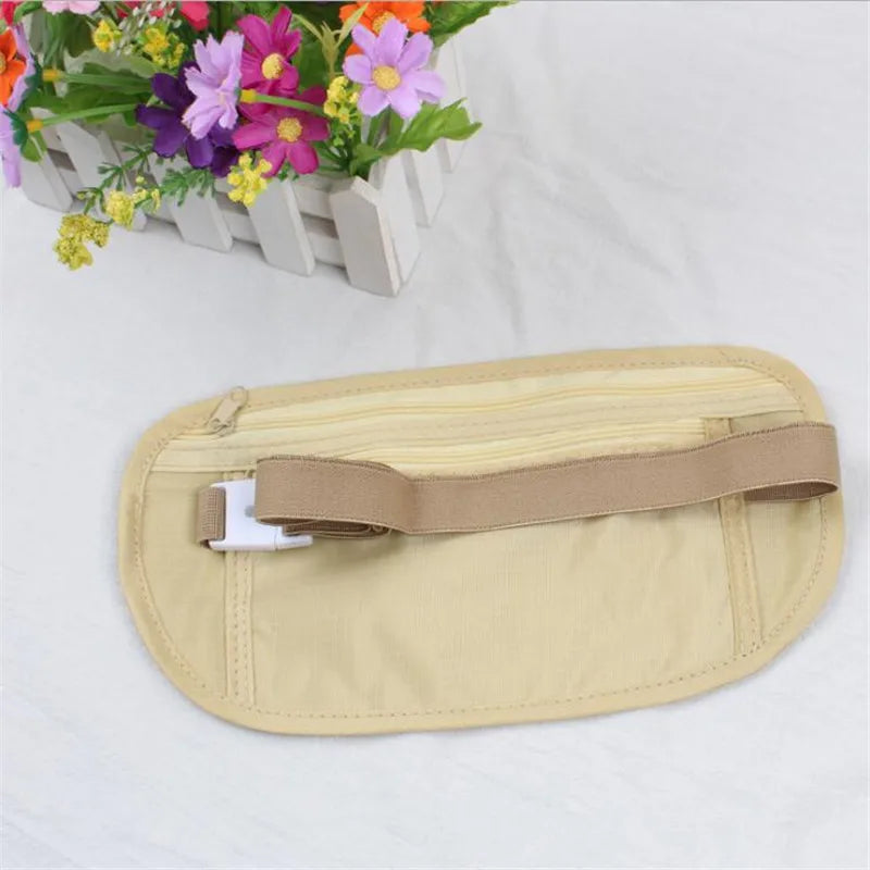 Invisible Travel Money Belt Bag Anti-Theft Waist Pack