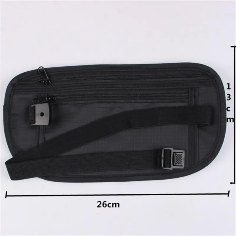 Invisible Travel Waist Packs Pouch Money Belt Bag Hidden Security Wallet