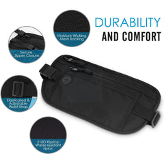 Travel Money Belt Bag Passport Waist Pouch