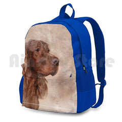 Irish Setter Dog Hiking Backpack Waterproof Camping Travel