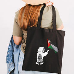 Jerusalem Palestinian Map Flag Love Heart Al Aqsa Mosque Arabic Women Canvas Sho