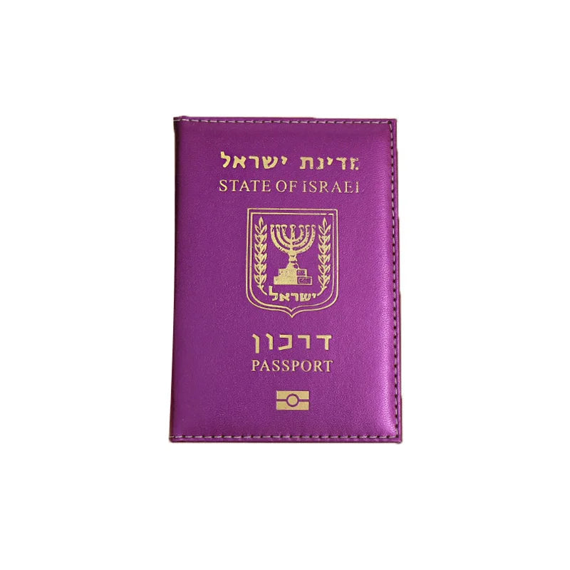 Israeli Passport Holder Travel Wallet ID Cover PU Leather