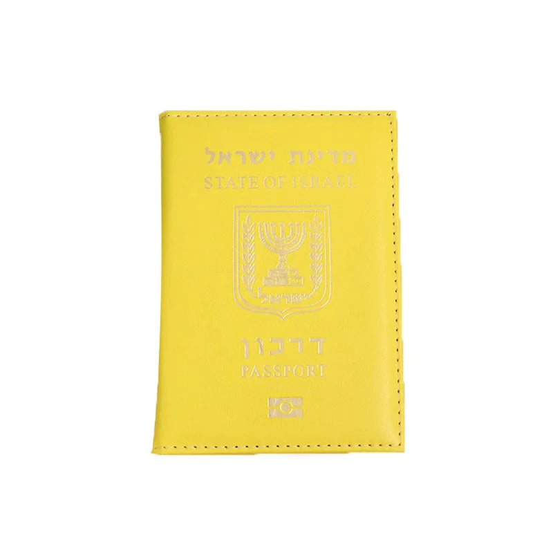 Israeli Passport Holder Travel Wallet ID Cover PU Leather