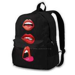 Kiss Sexy Lips School Bag Backpack Laptop 15 Inch Red Teeth Mamalia Jigsaw