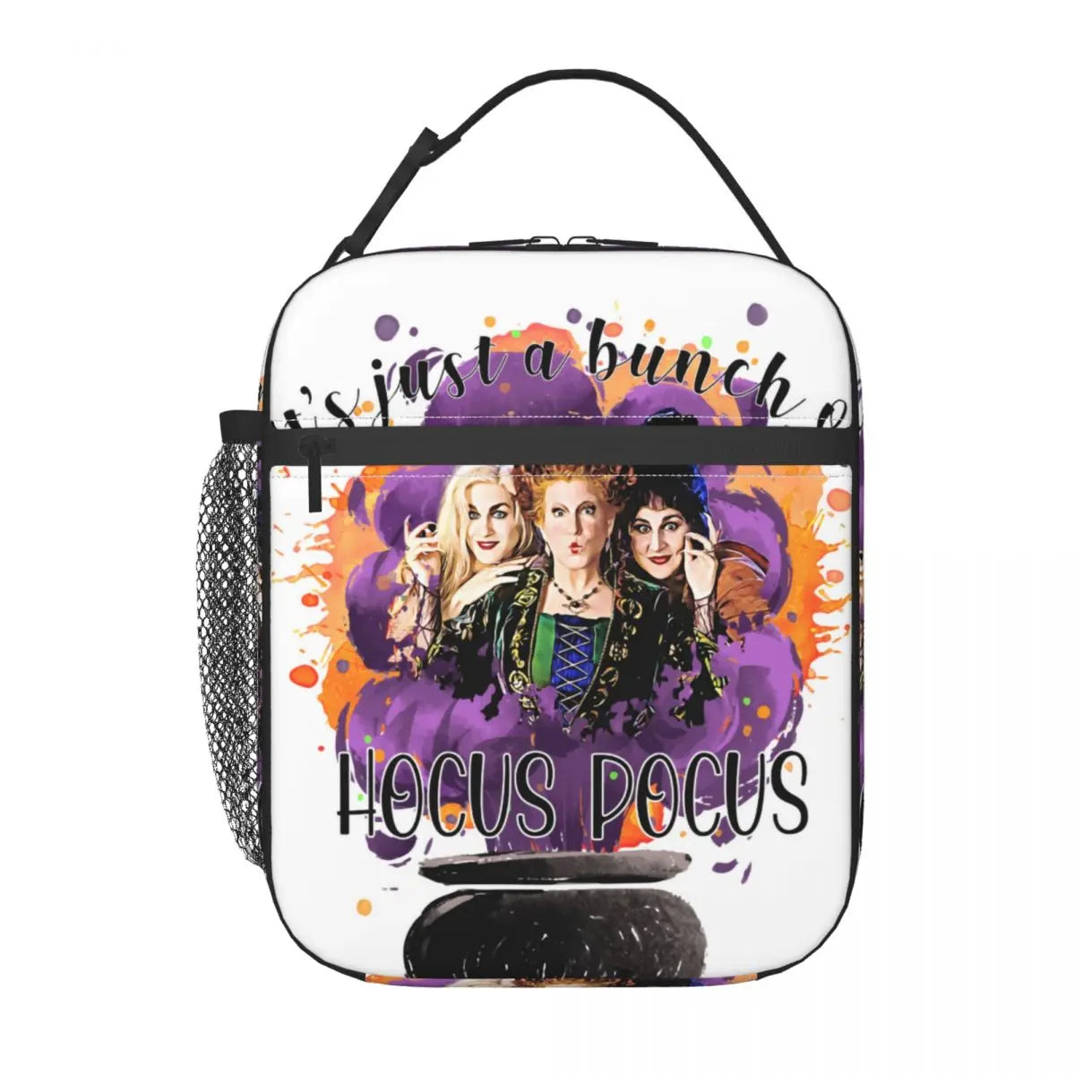 Hocus Pocus Insulated Lunch Bag Halloween Portable Thermal Cooler Women Kids