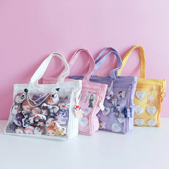 Clear Sweet Ita Bag Crossbody Shoulder Schoolbag for Girls