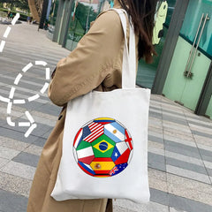Brazil Brazilian Flag Soccer Ball Football Lover Women Girl Canva...