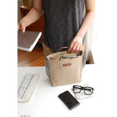 Multifunctional Canvas Tote Clutch Women Travel Necessaire Storage Handbag