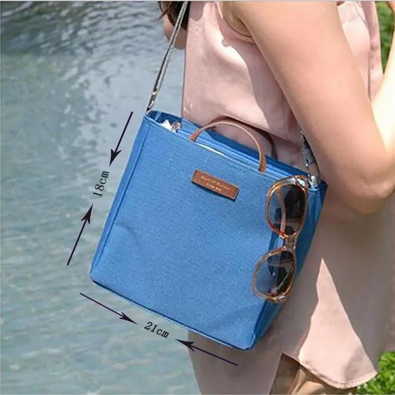 Multifunctional Canvas Tote Clutch Women Travel Necessaire Storage Handbag
