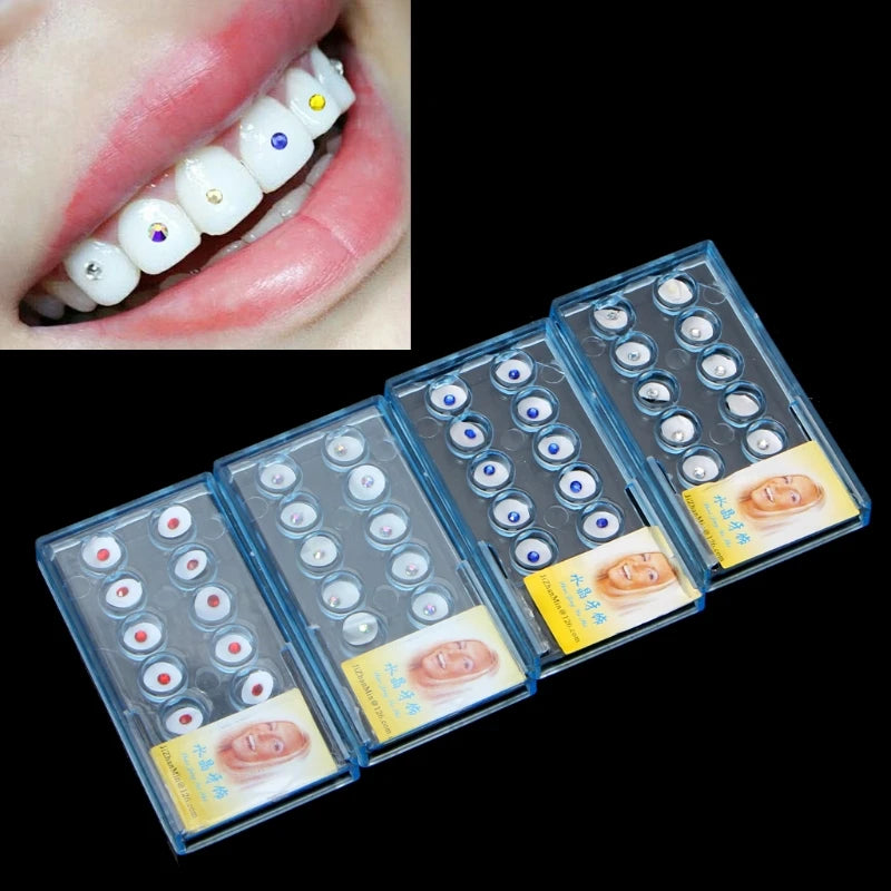 10pcs/Box Dental Crystalline Tooth Jewelry Gem with Box