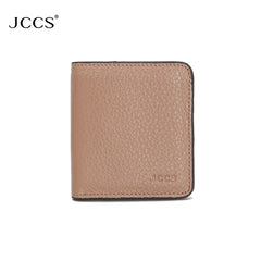 JCCS Leather Wallet Men Women Money Bag Pocket Ladies Short Purse