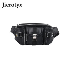 JIEROTYX Waist Bags Punk Hip-Hop Belt Bag Fanny Packs Chest Bags