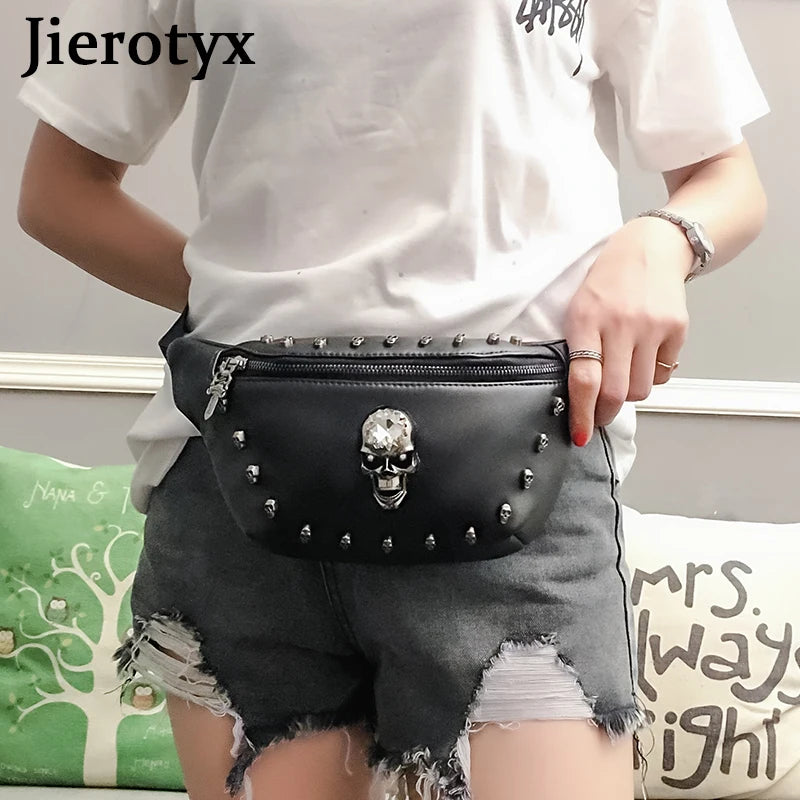 Bone Skull Fanny Pack Vintage Waterproof Crossbody Waist Bag