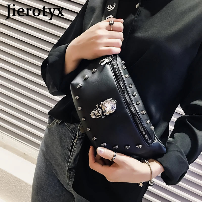 Bone Skull Fanny Pack Vintage Waterproof Crossbody Waist Bag
