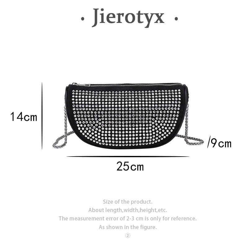 Crystal Chain Crossbody Bag for Women