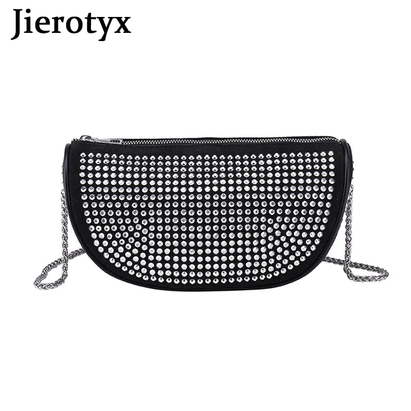 Crystal Chain Crossbody Bag for Women