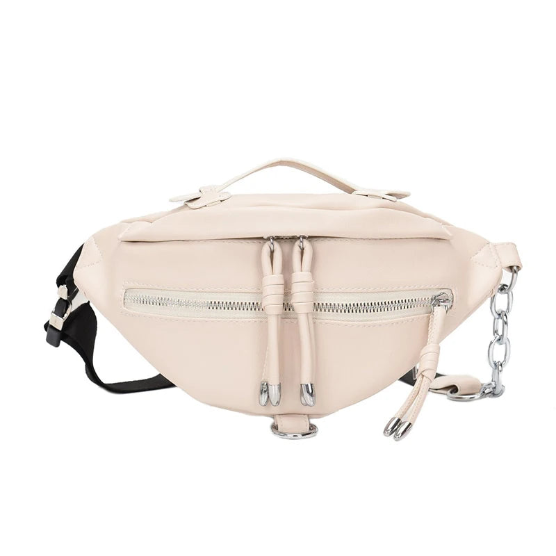 Leather Waist Bag Women Travel Pouch Waist Bags