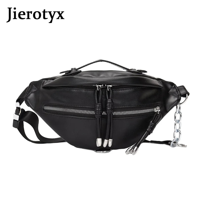Leather Waist Bag Women Travel Pouch Waist Bags