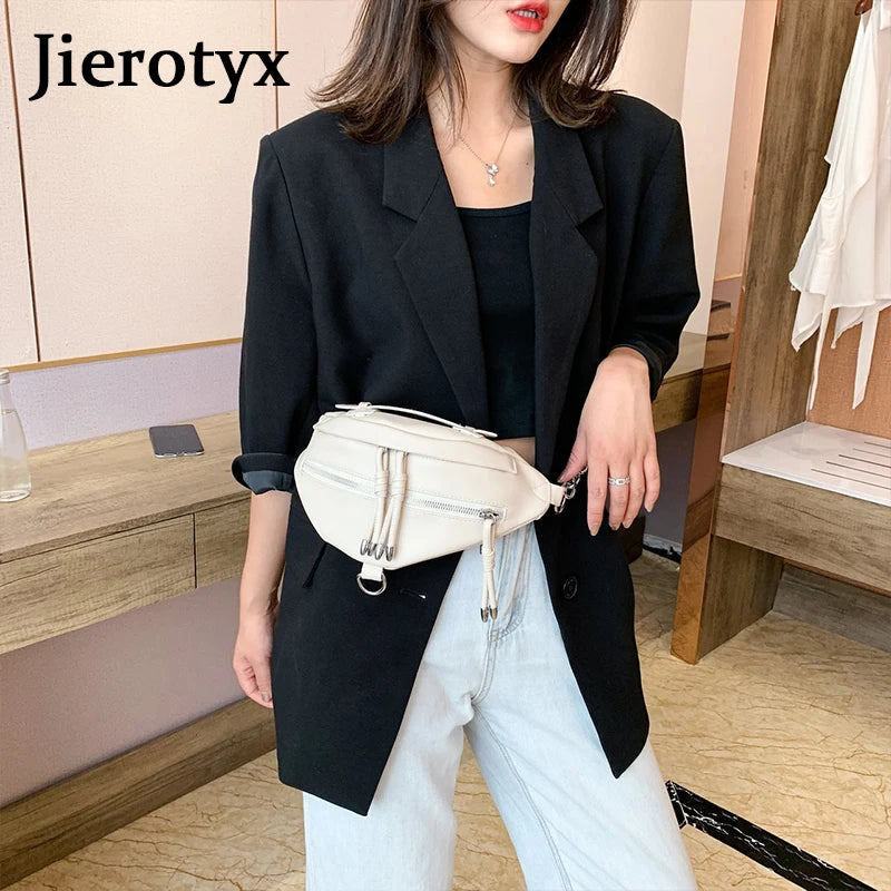 Leather Waist Bag Women Travel Pouch Waist Bags