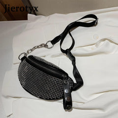 Women Waist Packs Waist Bag Rhinestone Fanny Pack Purse Female Chest Waist Pack