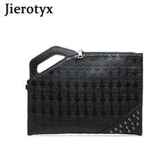 Ghost Head Skull Clutch Bag Envelope Crossbody Handbag