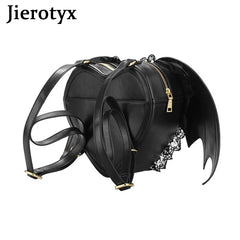 Gothic Bat Wing Women Backpack Bag Punk School Bags for Girl