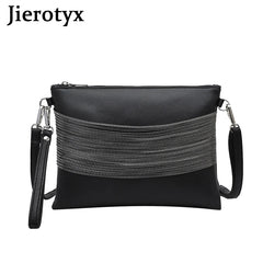 Tassel Chain Leather Envelope Clutch Crossbody Bag