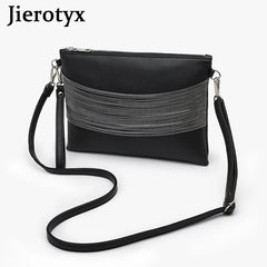 Tassel Chain Leather Envelope Clutch Crossbody Bag