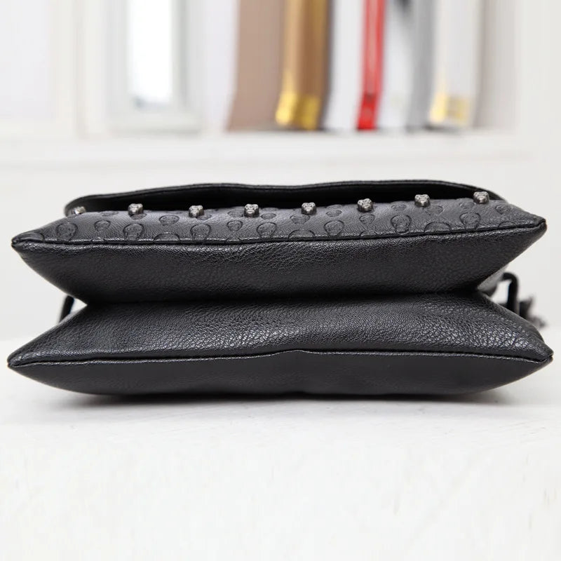 Arrival Women Handbag Rivet Gothic Skull Bags Chain Messenger Crossbody Shoulder