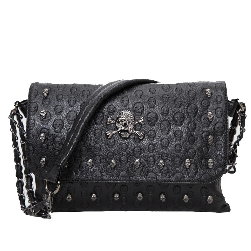 Arrival Women Handbag Rivet Gothic Skull Bags Chain Messenger Crossbody Shoulder