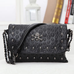 Arrival Women Handbag Rivet Gothic Skull Bags Chain Messenger Crossbody Shoulder