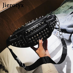 Sexy Rivets Waist Packs Waist Bag Fanny Pack Purse Chest Fanny Pack