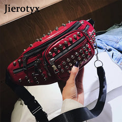 Sexy Rivets Waist Packs Waist Bag Fanny Pack Purse Chest Fanny Pack