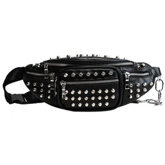 Sexy Rivets Waist Packs Waist Bag Fanny Pack Purse Chest Fanny Pack