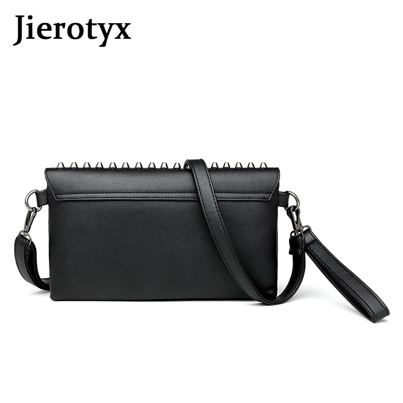 Women Rivet Tote Leather Messenger Bag Crossbody Handbags Punk