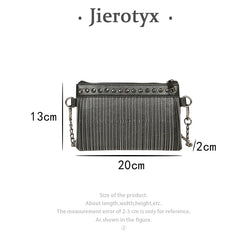 Tassel Rivet Small Crossbody Bag with Chain Strap for Girls