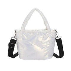Women Down Bucket Bags Totes Space Cotton Handbag Crossbody Bags